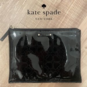 LIKE NEW KATE SPADE Large Black Metro Spade Clutch